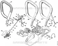 Chauffage, Poignée tubulaire pour Stihl MS 360