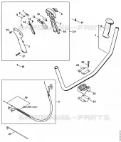 Poignée à deux mains pour Stihl KM 55