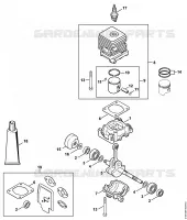 Carter, Cylindre pour Stihl KM 55 R