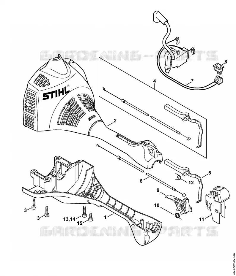 Carter moteur (Poignée circulaire) KM 55 R Stihl Combisystèmes et multisystèmes Combisystèmes et multisystèmes Moteurs CombiSystème KM 55 R  KM 55 R