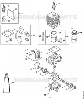 Carter, Cylindre pour Stihl KM 55 C-E