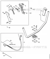 Poignée à deux mains pour Stihl KM 55 C-E