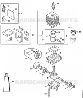 Carter, Cylindre pour Stihl KM 55 RC-E