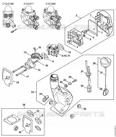 Filtre à air, Réservoir d'essence pour Stihl KM 55 RC-E