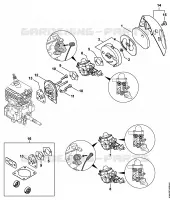 Filtre à air, Bride intermédiaire pour Stihl KM 56 RC-E