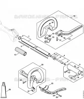 Tube complet, Poignée circulaire KM 56 RC pour Stihl KM 56 RC-E