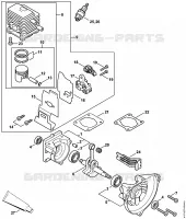 Carter, Cylindre pour Stihl KM 85 R