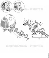 Embrayage, Carter de ventilateur pour Stihl KM 90