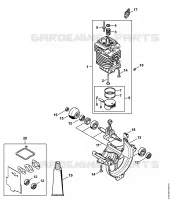 Cylindre, Carter inférieur pour Stihl KM 90 R