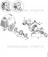 Embrayage, Carter de ventilateur pour Stihl KM 90 R