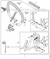 Jeu de poignée circulaire pour Stihl MS 361
