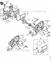 Carter de vilebrequin pour Stihl MS 361-W