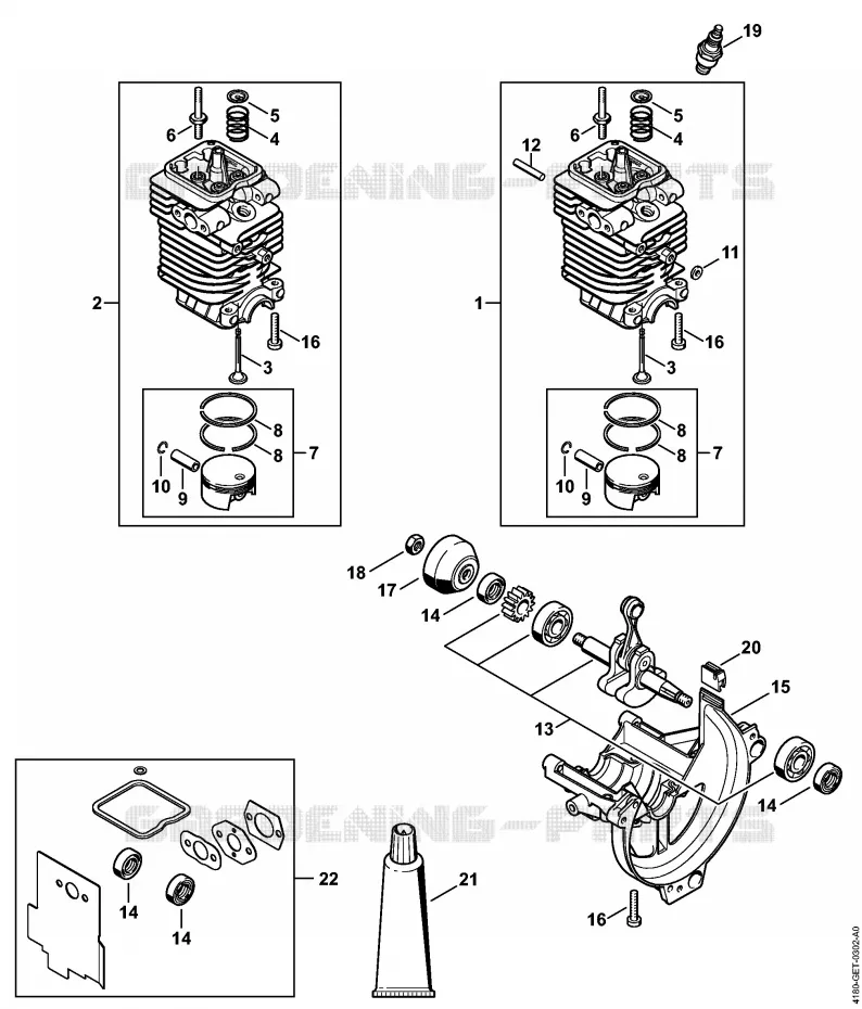 Cylindre, Carter inférieur Stihl Combisystèmes et multisystèmes Combisystèmes et multisystèmes Moteurs CombiSystème KM 100 R  KM 100 R