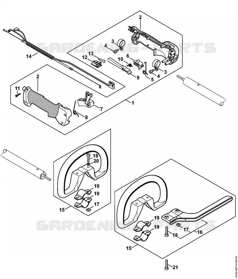 Poignée Stihl Combisystèmes et multisystèmes Combisystèmes et multisystèmes Moteurs CombiSystème KM 100 R  KM 100 R
