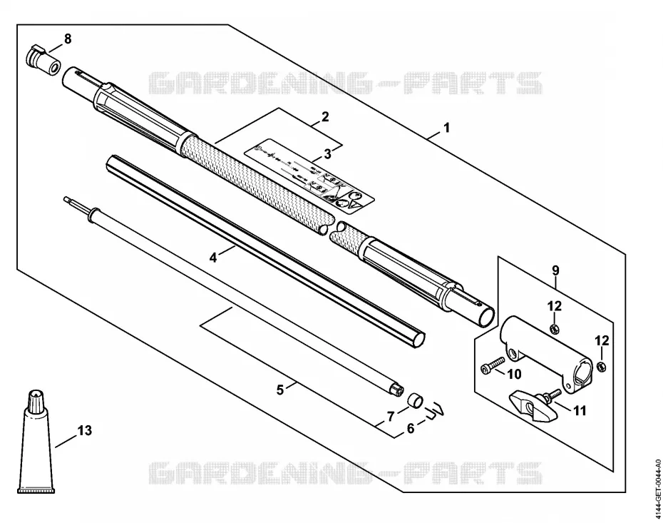 Carbon Rallonge de tube 1 m HT-KM, HL-KM Stihl Combisystèmes et multisystèmes Combisystèmes et multisystèmes Moteurs CombiSystème KM 111 R  KM 111 R