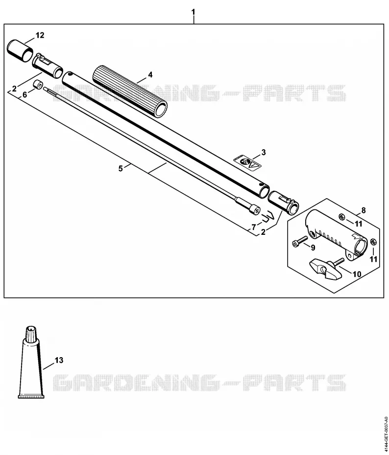 Rallonge de tube 0,5 m HL-KM 0°, HL-KM 135°, HT-KM, SP-KM Stihl Combisystèmes et multisystèmes Combisystèmes et multisystèmes Moteurs CombiSystème KM 111 R  KM 111 R