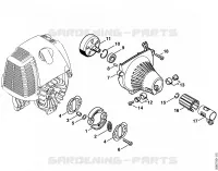 Embrayage, Carter de ventilateur pour Stihl KM 130