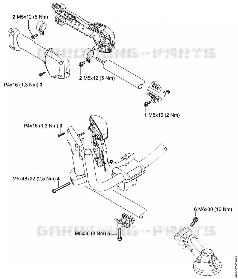 Couples de serrage Stihl Combisystèmes et multisystèmes Combisystèmes et multisystèmes Moteurs CombiSystème KM 131 R  KM 131 R