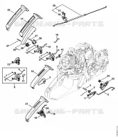 Commande des gaz pour Stihl MS 362 C-M
