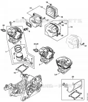 Cylindre, Silencieux pour Stihl MS 362 C-M