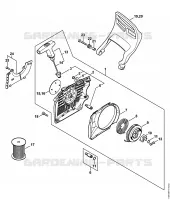 Dispositif de lancement, Protège main pour Stihl MS 362 C-M