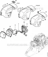 Filtre à air, Capot (27.2015),(26.2015),(18.2013),(28.2012) pour Stihl MS 362 C-M