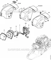 Filtre à air, Capot (27.2015),(26.2015),(18.2013),(28.2012) pour Stihl MS 362 C-M VW