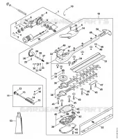 Réducteur de renvoi à angle réglable sur 145°, 250 mm pour Stihl FH-KM 145°