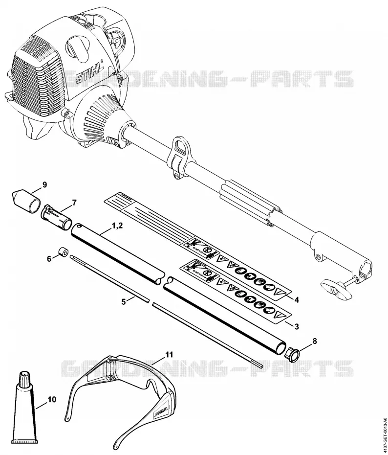 Tube complet Stihl Combisystèmes et multisystèmes Combisystèmes et multisystèmes Outils CombiSystème FS-KM - 4140  FS-KM - 4140