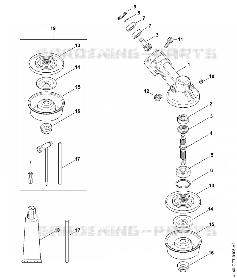 Réducteur Stihl Combisystèmes et multisystèmes Combisystèmes et multisystèmes Outils CombiSystème FS-KM - 4180  FS-KM - 4180