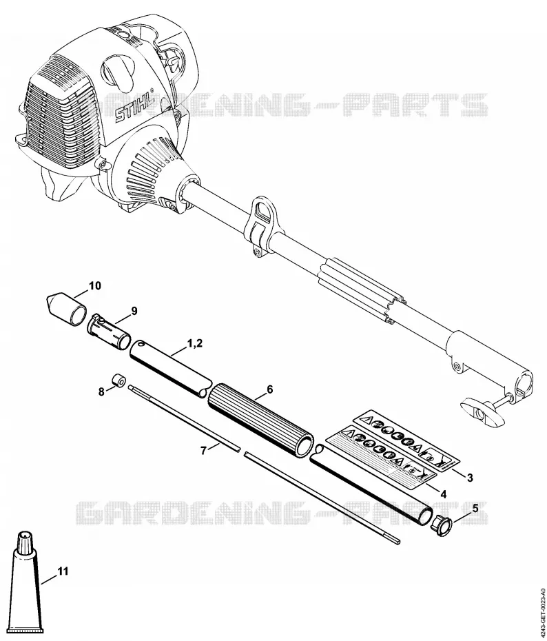 Tube complet Stihl Combisystèmes et multisystèmes Combisystèmes et multisystèmes Outils CombiSystème HL-KM  HL-KM
