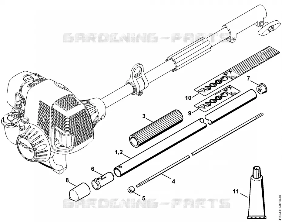 Tube complet Stihl Combisystèmes et multisystèmes Combisystèmes et multisystèmes Outils CombiSystème HT-KM  HT-KM