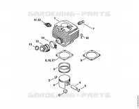 Cylindre pour Stihl MS 381