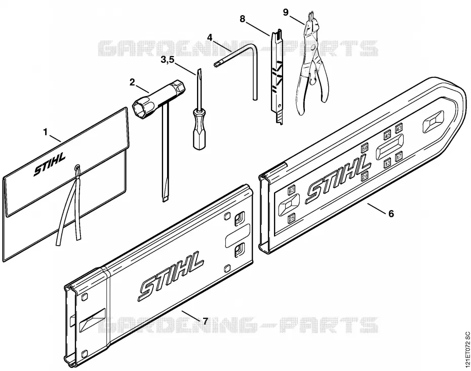 Outils, Accessoires optionnels Stihl Tronçonneuses Tronçonneuses Tronçonneuses thermiques MS MS 381  MS 381