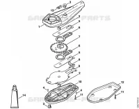 FH, Engrenage de commande des couteaux 0°   90° pour Stihl FH 0° - 90°