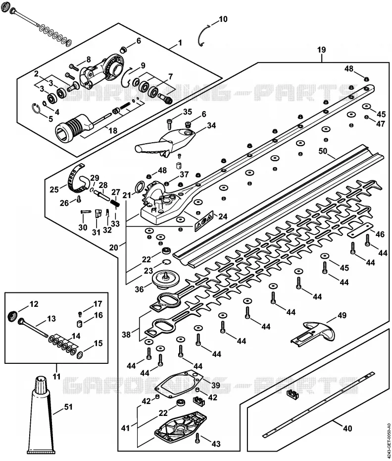 Réducteur de renvoi à angle réglable sur 145°, 600 mm Stihl Combisystèmes et multisystèmes Combisystèmes et multisystèmes Outils CombiSystème HL 145°  HL 145°