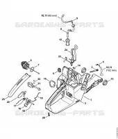 Carter de réservoir, Commande des gaz pour Stihl MS 382