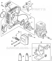 Dispositif de lancement, Silencieux pour Stihl MM 55