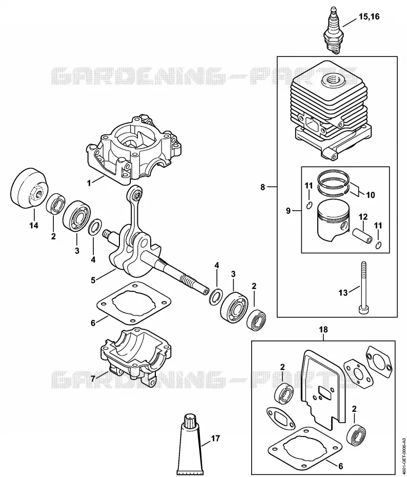 Carter, Cylindre Stihl Combisystèmes et multisystèmes Combisystèmes et multisystèmes Moteurs MultiSystème MM 55  MM 55