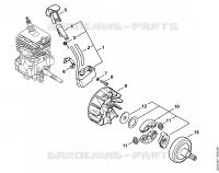Dispositif d'allumage, Embrayage pour Stihl MM 56