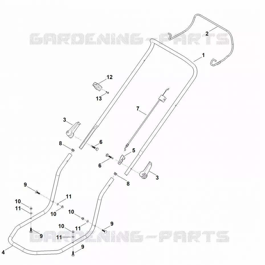 A - Guidon Stihl Tondeuses Tondeuses Tondeuses thermiques RM 2.0 R  RM 2.0 R