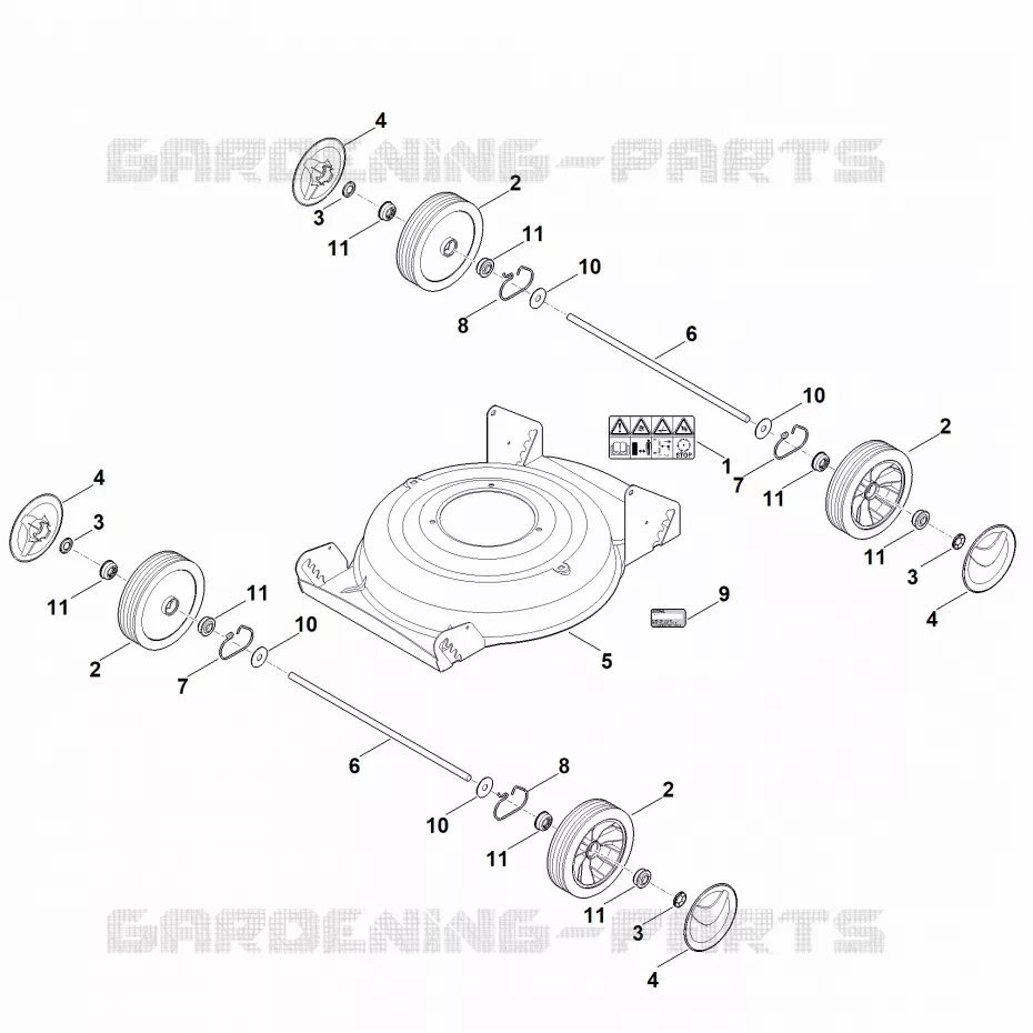B - Carter, entraînement Stihl Tondeuses Tondeuses Tondeuses thermiques RM 2.0 R  RM 2.0 R
