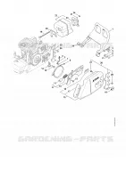 Frein de chaîne, Silencieux pour Stihl MS 390