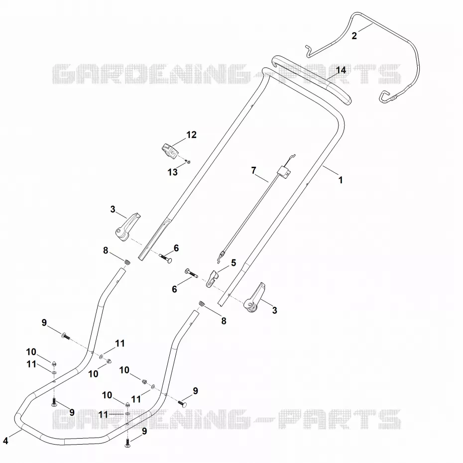 A - Guidon Stihl Tondeuses Tondeuses Tondeuses thermiques RM 2.2 R  RM 2.2 R