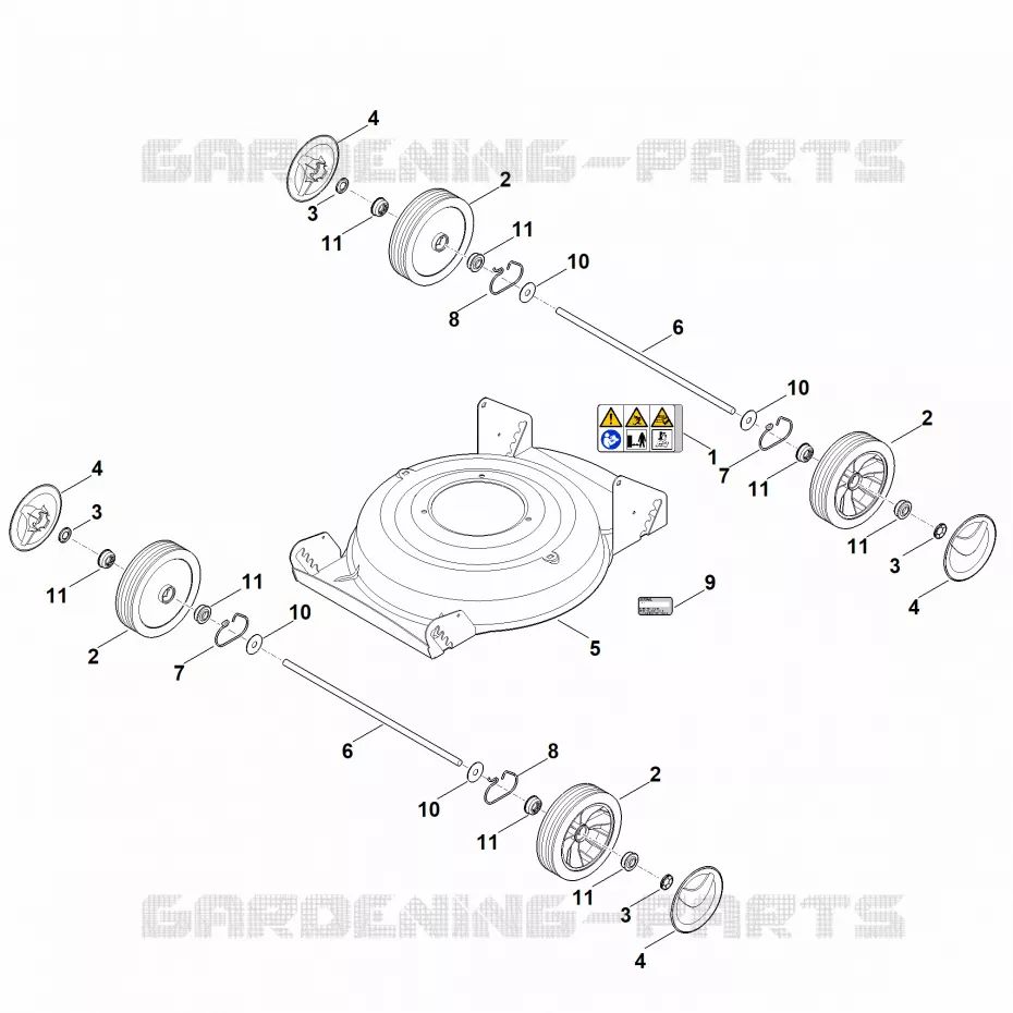 B - Carter, entraînement Stihl Tondeuses Tondeuses Tondeuses thermiques RM 2.2 R  RM 2.2 R