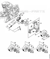 Pompe à huile, Embrayage pour Stihl MS 391