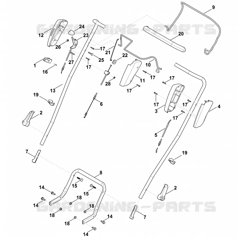 A - Guidon Stihl Tondeuses Tondeuses Tondeuses thermiques RM 4.0 RV  RM 4.0 RV
