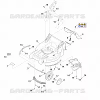 B   Carter, Axe pour Stihl RM 448.1 TC