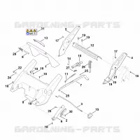 C   Chassis, Réglage de hauteur pour Stihl RM 545.1 VE