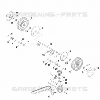 E   Axe, Transmission pour Stihl RM 545.1 VE